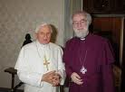 Benedetto XVI e l'Arcivescovo di Canterbury Rowan Williams